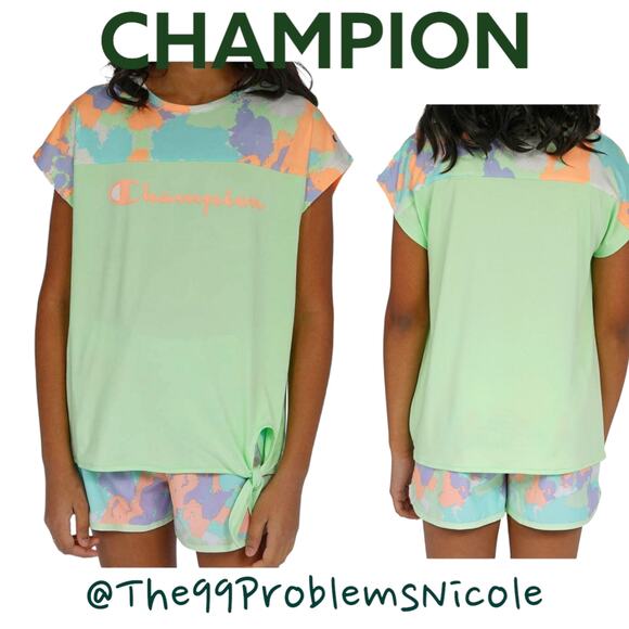 Champion Girls 2-Pack Active Wear UPF 30 Moisture Wicking T-shirts - Picture 5 of 8